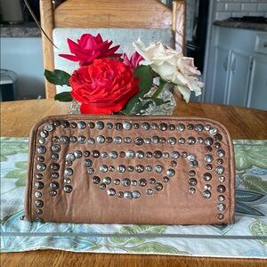 Platania Leather Tan Clutch/Wallet Made in Italy